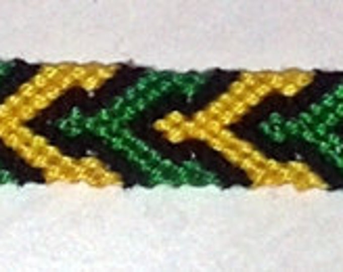 Friendship Bracelet, Macrame, Woven Bracelet, Wristband, Knotted Bracelet - Jamaica Flag