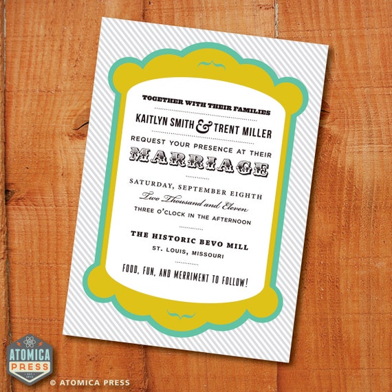 DIY Printable Invitation Customizable Wedding Invite