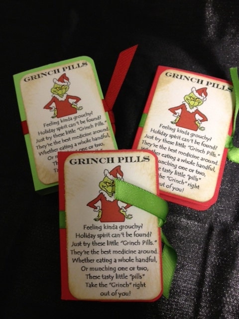 items similar to christmas quot grinch pills quot tic tac gifts items similar to christmas quot grinch pills quot tic tac gifts