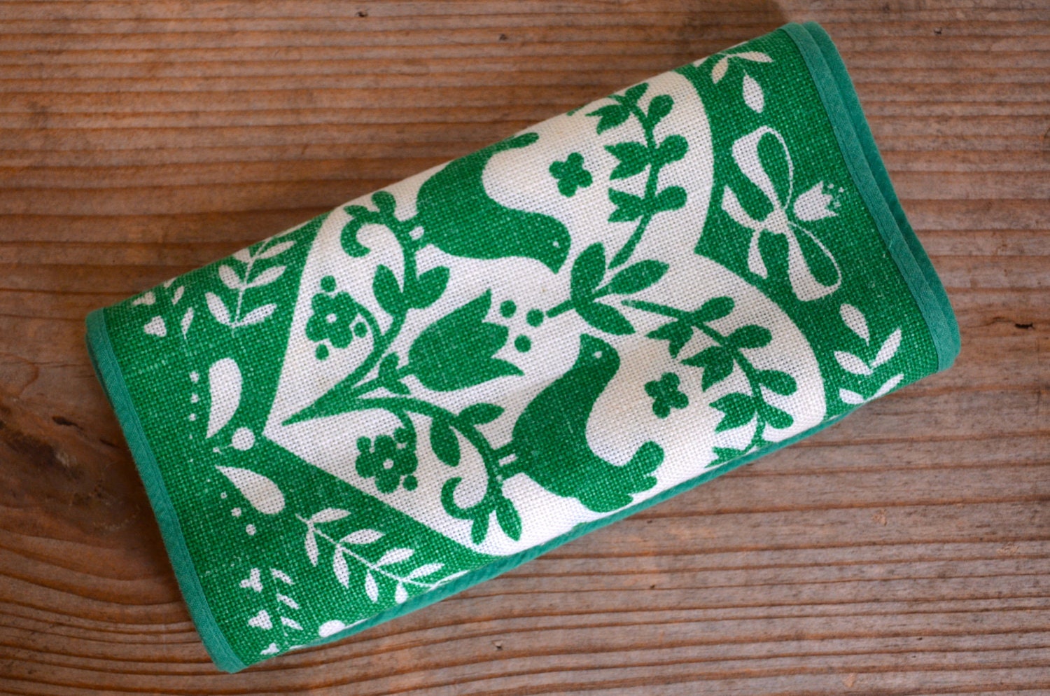 Set of 4 German Folk Art Placemats in Mint or Teal /// Made