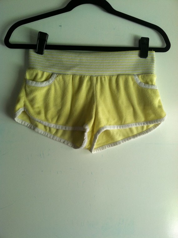 Items similar to 70's-Style Roller Skate/Track Shorts- Pastel Yellow on ...