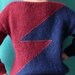 Unworn condition: cool vintage (80s) fluffy woollen/mix jumper with gold lightning pattern