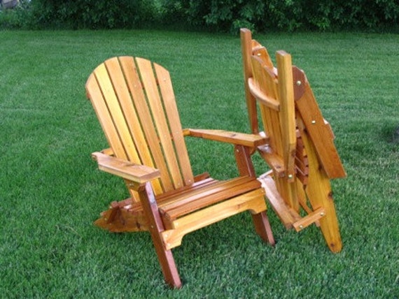 Amish Crafted Folding Adirondack Chair by CSCedarProductsInc