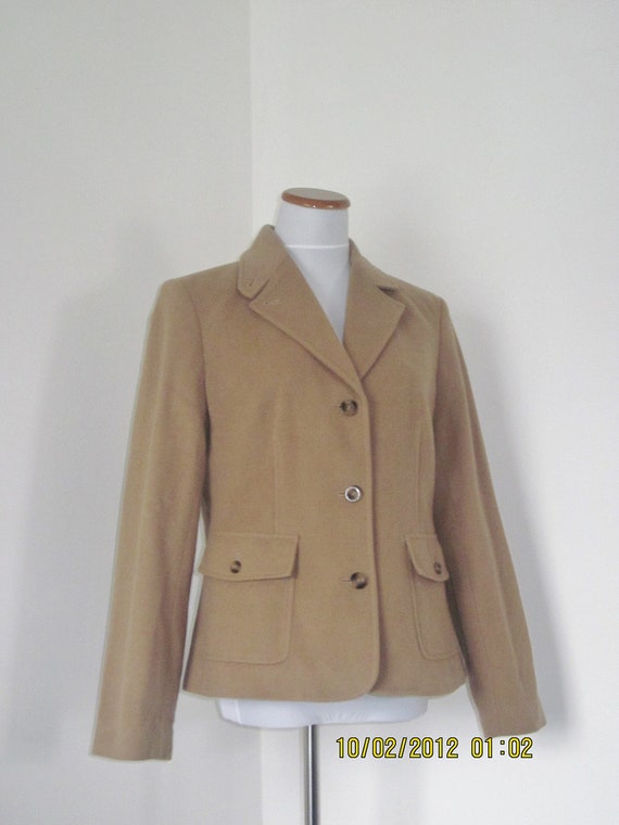 Vintage LL Bean Jacket Womens Wool Coat Angora by GroovyGirlGarb