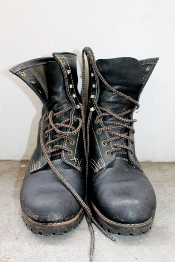 VINTAGE early 90s Goth Rock Heavy Metal Grunge Black Leather