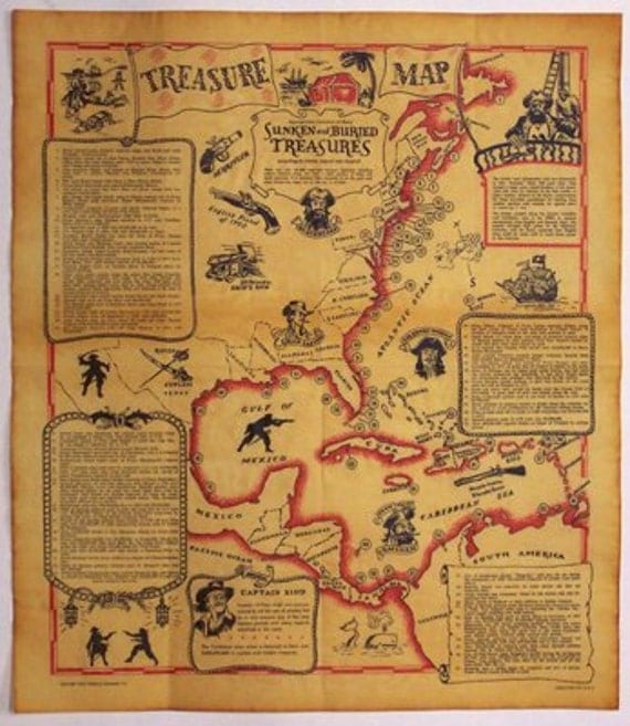 Genuine TREASURE MAP on Parchment Paper