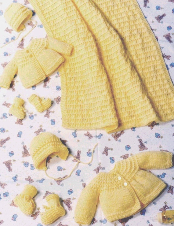 baby jiffy crochet blanket Baby Knit includes Jiffy PATTERN Set hat, sweater for