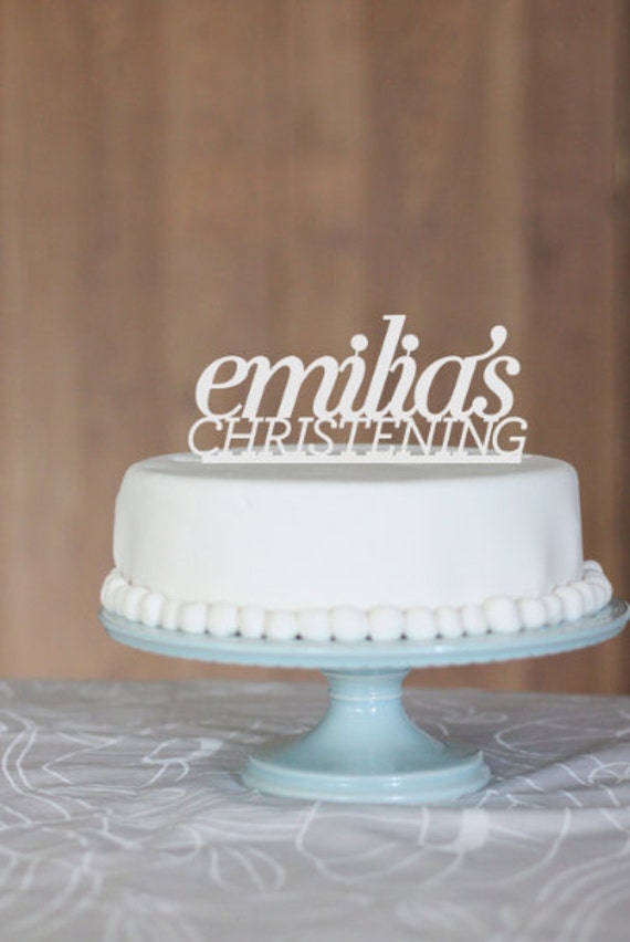 Christening cake topper cake topper baptism cake by CommunicakeIt