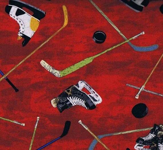 Hockey Fabric by Wilmington Prints1 yard