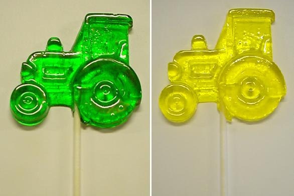 1 dz Hard Candy Tractor Shaped Lollipop John by LollipopsMade4You