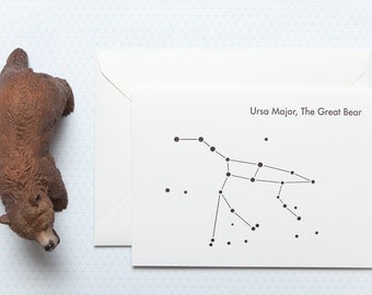 Ursa Major - The Great Bear - Letterpress Greetings card