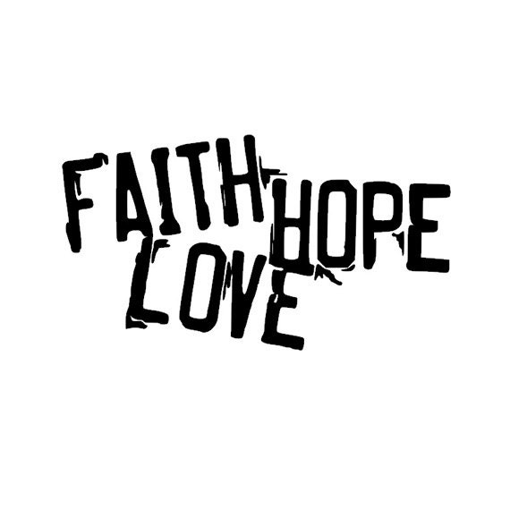 Faith Hope Love Vinyl Decal Sticker by TheVinylSweatshop on Etsy