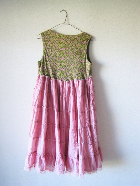 Soft muted colors dress pink and flowy recycledupscaled