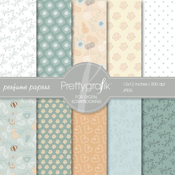 Perfume digital paper, commercial use, scrapbook papers, background - PS519 Il_570xn