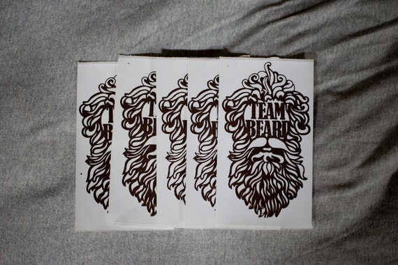 5 Pack of Team Beard Stickers