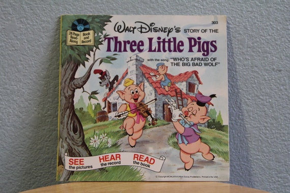 Three Little Pigs 24 Page Read Along Book and Record NT