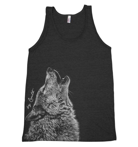 WOLF Unisex Tank Top American Apparel Triblend by Couthclothing