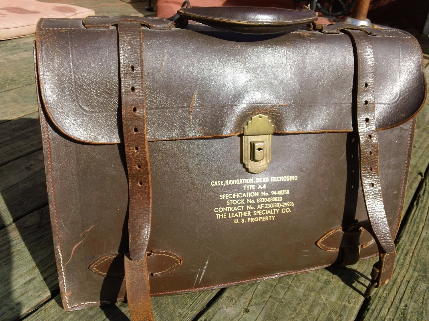 vintage military briefcase