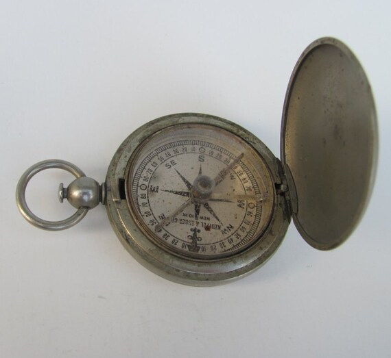 working antique COMPASS Keuffel & Esser Co. pocket watch style