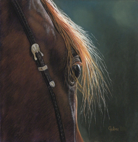 Copperhead- print of partial horse head