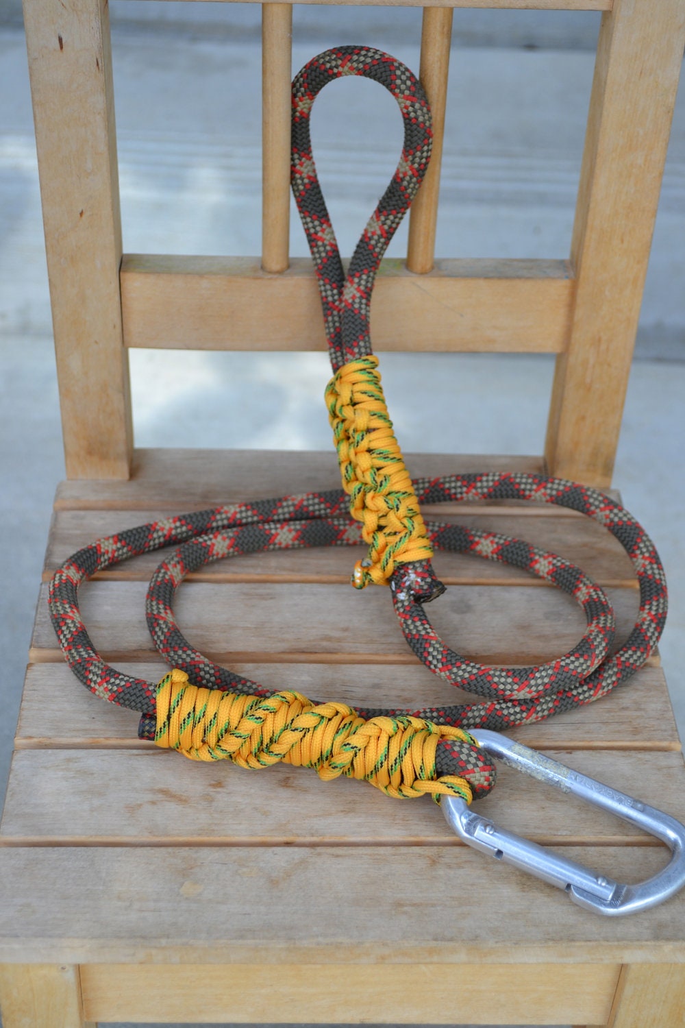 Rock Climbing rope dog leash with carabiner