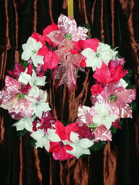 Pretty Pink Christmas Wreath