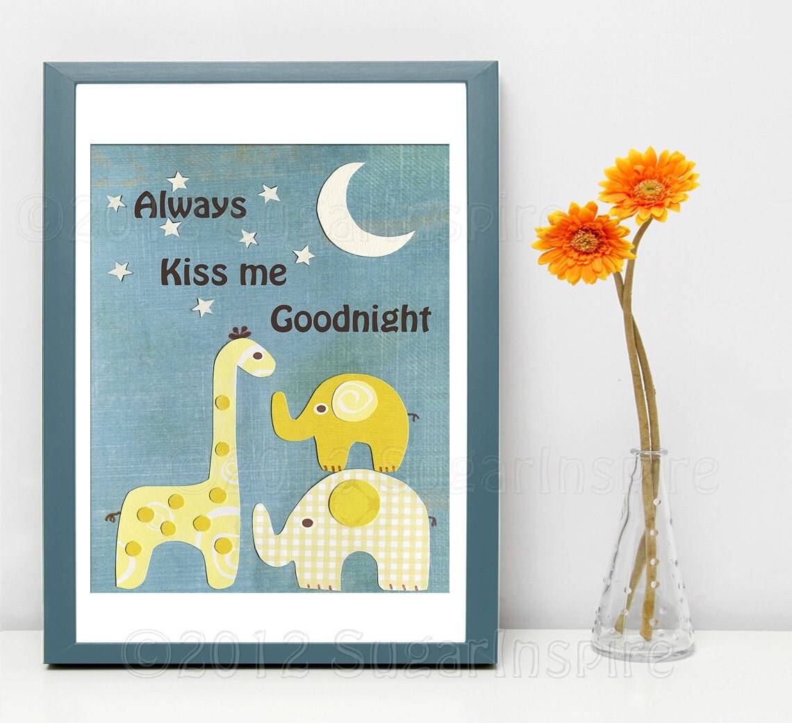 Nursery Art Print Kids Room Decor Baby / Children by SugarInspire