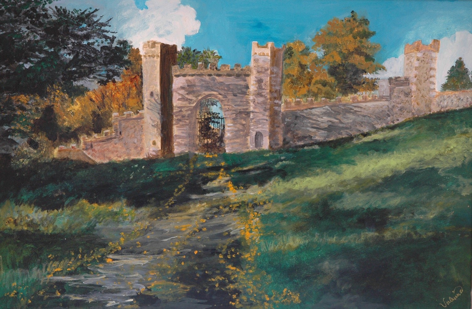 Irish Castle 11x14 oil painting print by ValerinaLomax on Etsy