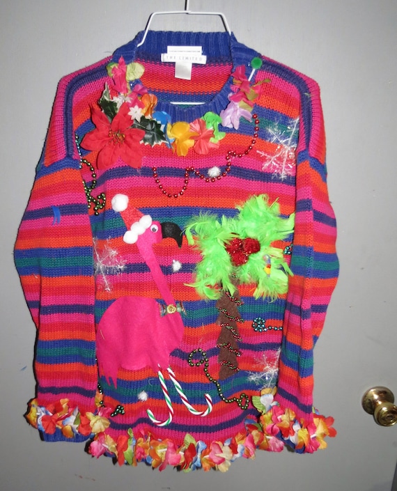 target ugly sweater flamingo
