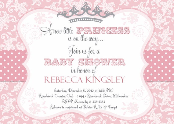 Free Printable Princess Baby Shower Invitations 6