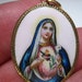 Reversible Mary and Jesus Medal - Two-sided Immaculate Heart & Sacred Heart w/Gold Pendant