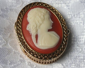 Estee Lauder Cameo Youth Dew Solid Perfume Compact 1990's vintage