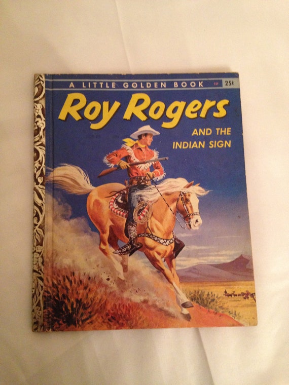 Items similar to Vintage Little Golden Book Roy Rogers and the Indian ...