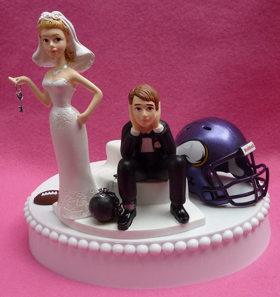  Wedding  Cake  Topper  Minnesota Vikings  Vikes Football Themed