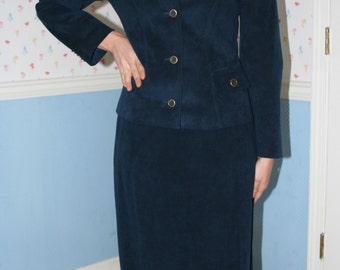 Blue Ultra Suede Suit