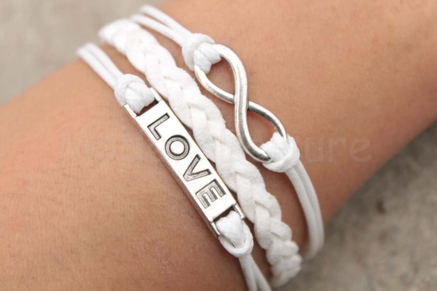Infinity bracelet love bracelet charm bracelet by ModernLeisure