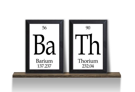 art periodic table wall Piece Framed Wall Periodic Table Bath by 2 NeuronsNotIncluded