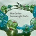 Blue Garden Lampwork Glass Beaded Bracelet