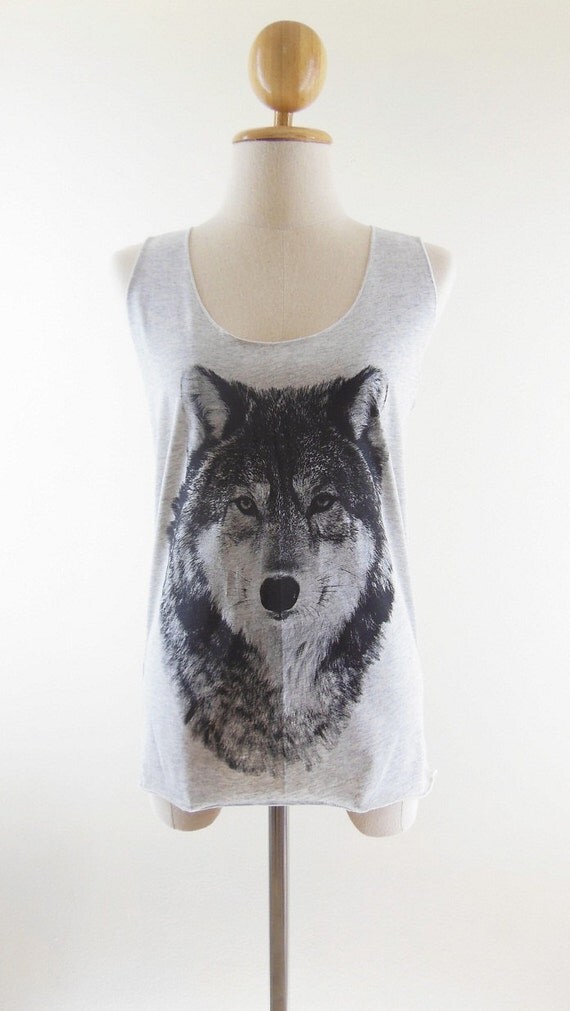 Size MWolf Tshirt wolf shirt wolf tank top fox tshirt animal