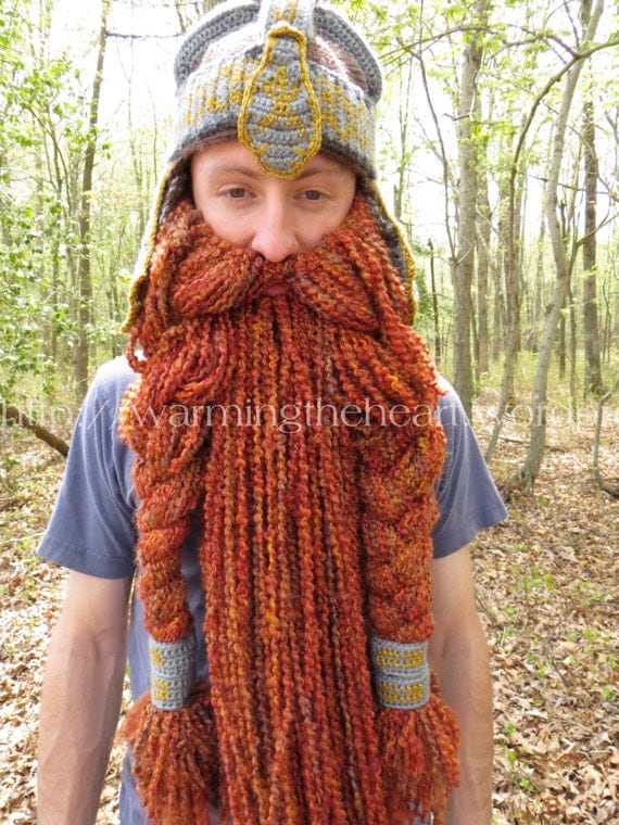 Knit Viking Hat With Beard Pattern Mikes Nature