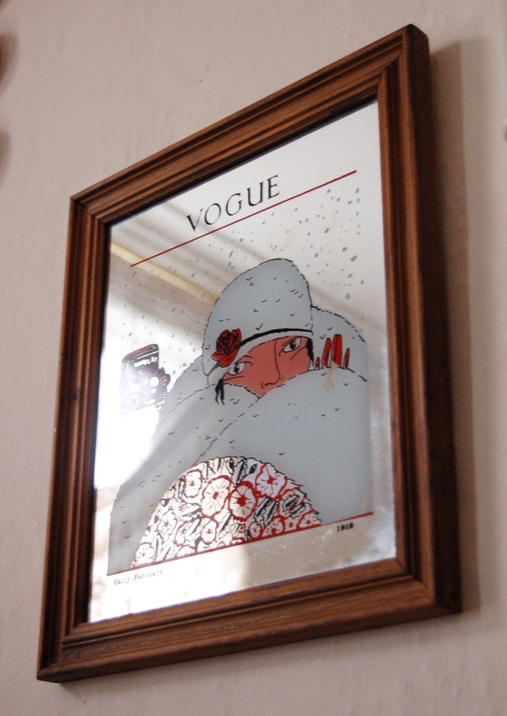 Vintage Vogue Mirror February 1919 circa 1970s