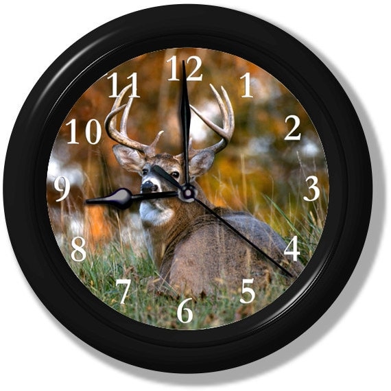 Deer Hunting Unique Wall Clock Handmade Gift by ClocksGalore