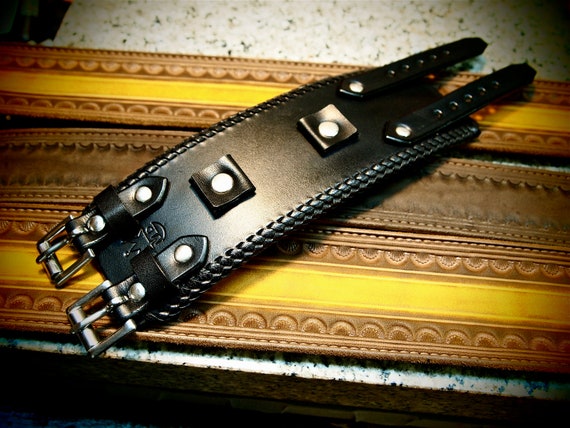 Leather cuff Bracelet Johnny Depp vintage style Wristband Best quality Made for YOU in NYC by Freddie Matara
