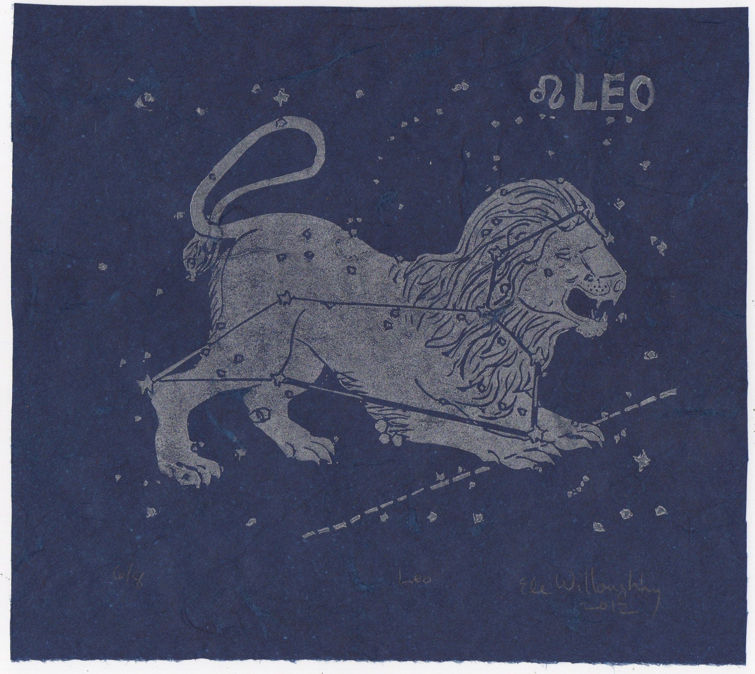 leo constellation linocut constellations of the zodiac print leo constellation linocut constellations of the zodiac print