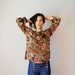 vintage BOHEMIAN blouse / 1970s paisley print HIPPIE blouse