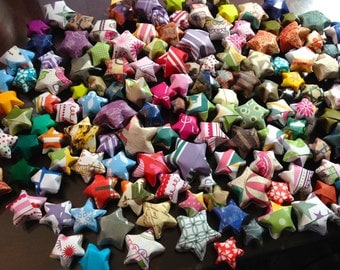 Flat Rate Box Crammed Full with Origami Lucky Stars