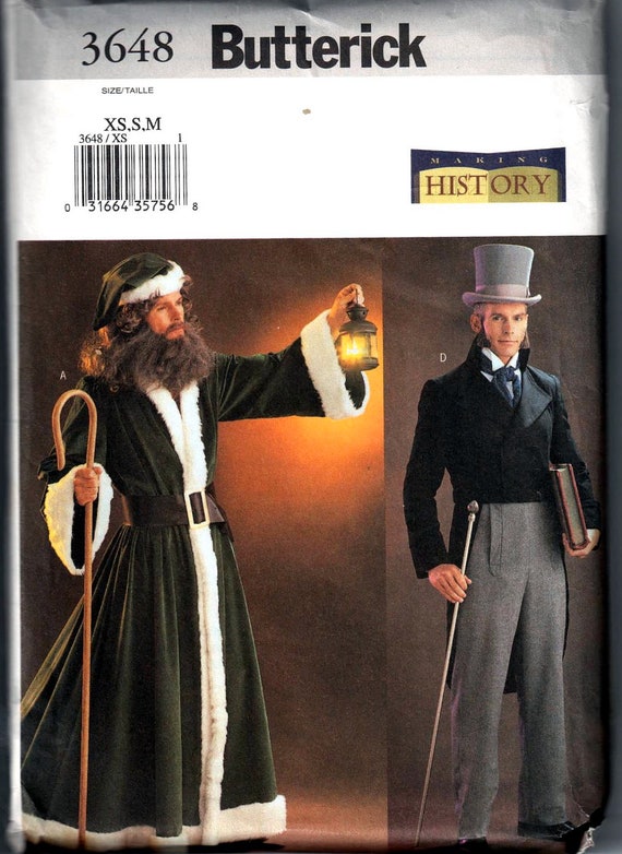 Butterick 3648 Making History Mens Dickens Costume Pattern Butterick sewing pattern 4366 misses hats