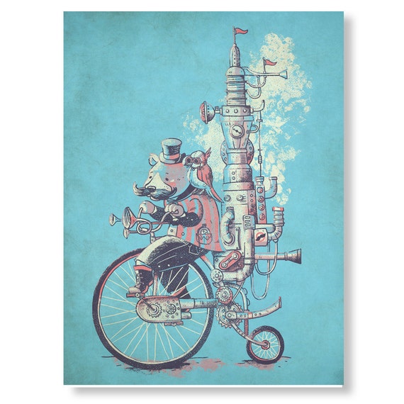 Sunday Stroll Print / Bicycle Art Print / Bear Print / Animal Wall Art / Steampunk Art Print / Home Decor / 8 x 10 by FuzzyInk steampunk buy now online Sunday Stroll Print / Bicycle Art Print / Bear Print / Animal Wall Art / Steampunk Art Print / Home Decor / 8 x 10 by FuzzyInk steampunk buy now online