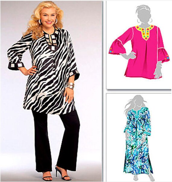  Plus Size TUNIC CAFTAN Sewing Pattern XL Easy Caftans 