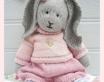 Bunny Knitting Pattern/ Toy Knitting Pattern/ PRIMROSE Rabbit/ Plus Free 'Handmade Shoes' Knitting Pattern/ INSTANT Download
